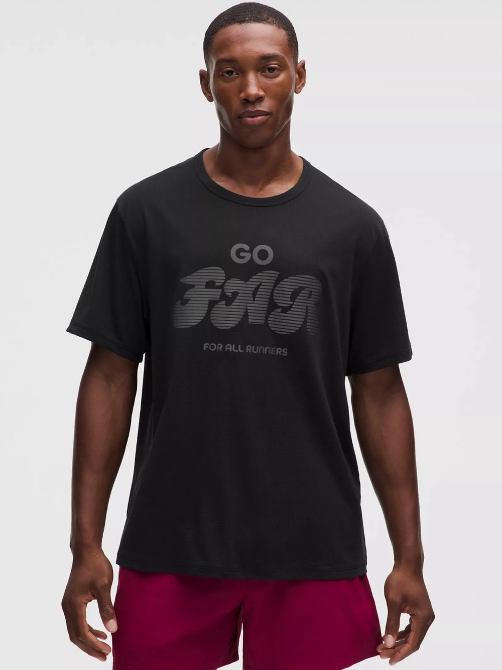 lululemon athletica Men's Black Graphic Run Tee